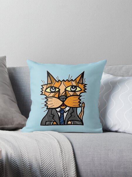 "Sassy Kat" Throw Pillow