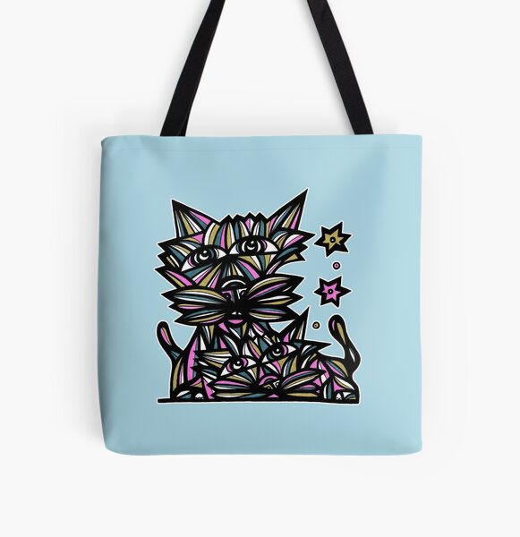 "Purr Kats" All Over Print Tote Bag