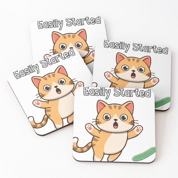 Item preview, Easily Started - Cat with cucumber designed and sold by SusanStDigital.