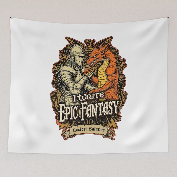 Item preview, I Write Epic Fantasy Writer Funny Book Dragon Knight Author designed and sold by GrandeDuc.