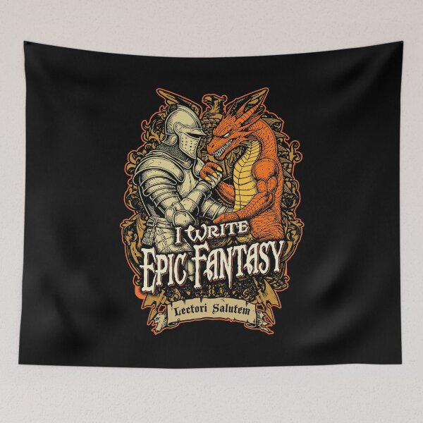 Item preview, I Write Epic Fantasy Writer Funny Book Dragon Knight Author designed and sold by GrandeDuc.
