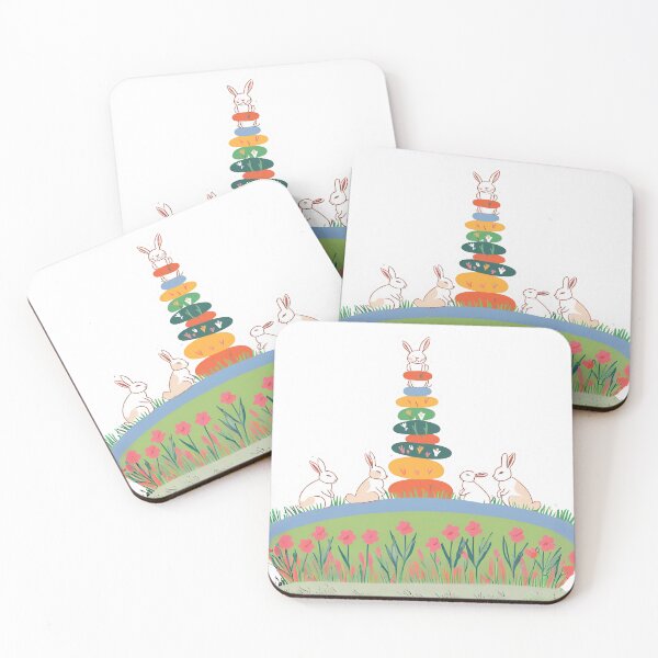 Item preview, Playful Bunnies and Floral Stack designed and sold by LittleBunnys.