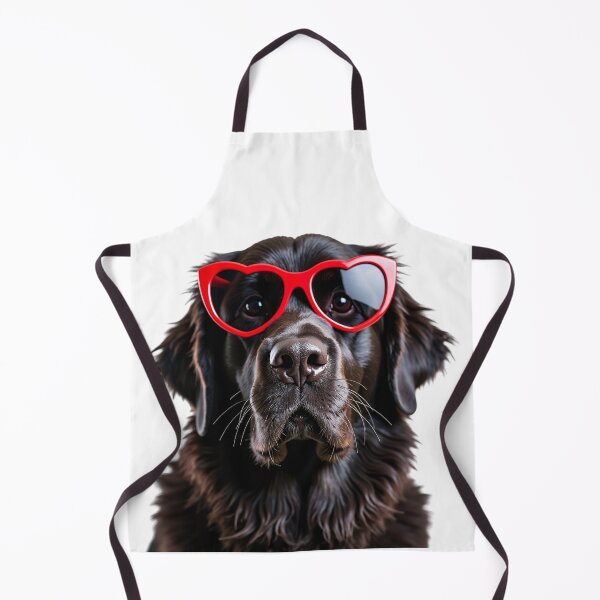 Item preview, Funny cool Newfoundland dog wearing a heart shape sunglasses designed and sold by LazyOwlStore.