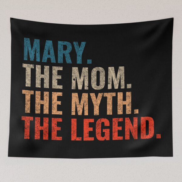 Artikelvorschau, Mary Die Mutter Der Mythos Die Legende Mary Name Retro 70er Jahre Distress entworfen und verkauft von Teelogic.
