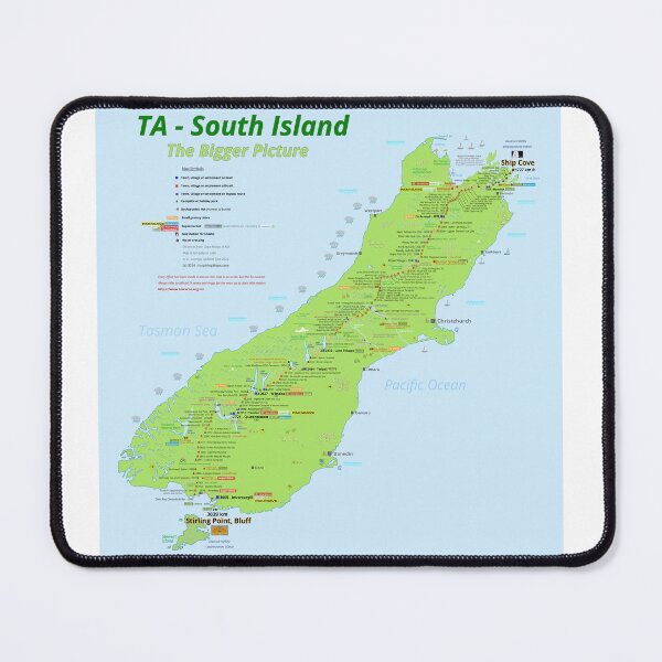 Item preview, Te Araroa South Island - TA New Zealand Map designed and sold by Inspiring Maps.