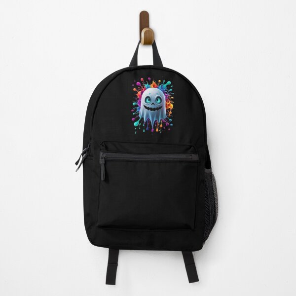 Item preview, A playful ghost character holding a sign that says Boo, set against a dark background for Halloween celebration designed and sold by Reichcorp.
