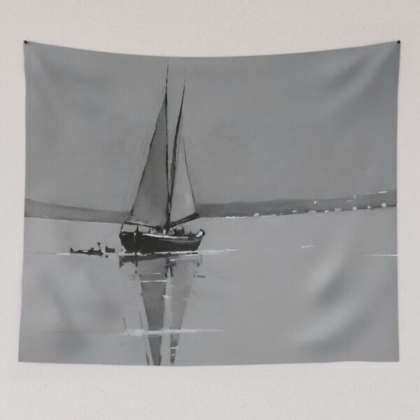 Item preview, "Silent Waters: Sailboat on Still Sea" designed and sold by LHDdesign.