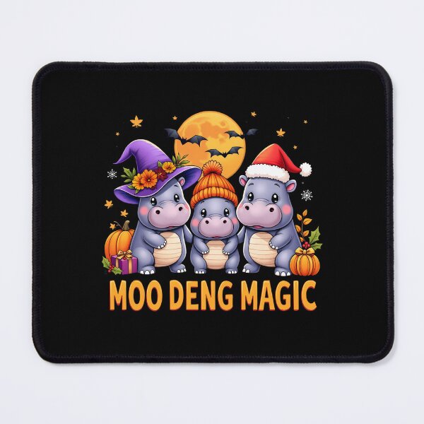 Item preview, "MOO DENG MAGIC" Hippos Dressed for Halloween, Thanksgiving, and Christmas T-Shirt – Festive Fun for the Holiday Season designed and sold by AI-volution.