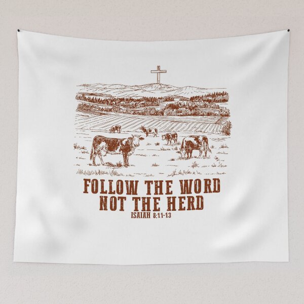 Item preview, Christian Follow The Word Not The Herd Bible Quote designed and sold by Greenbacks.