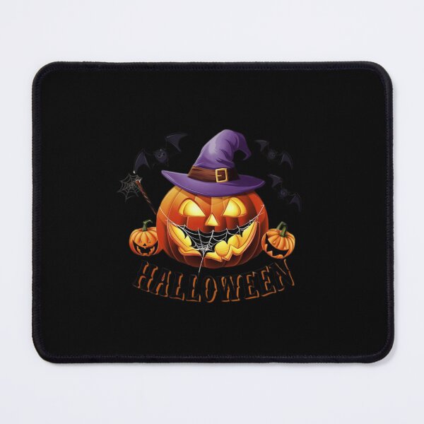 Item preview, Festive Halloween pumpkin adorned with a witch's hat and bats, showcasing a spooky atmosphere for the holiday designed and sold by Reichcorp.