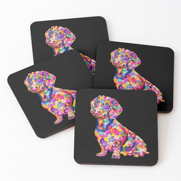 Item preview, Colorful Artistic Representation of Dog Various Flowers  designed and sold by macadolie.