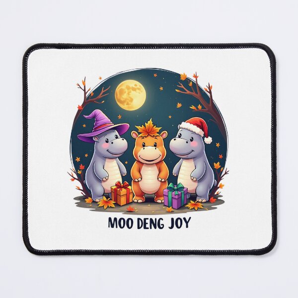 Item preview, "MOO DENG JOY" Hippos Dressed for Halloween, Thanksgiving, and Christmas T-Shirt – Celebrate the Joy of Every Holiday! designed and sold by AI-volution.
