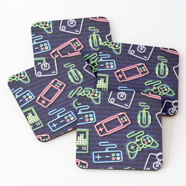 Item preview, gaming pattern neon game console designed and sold by Mauswohn.