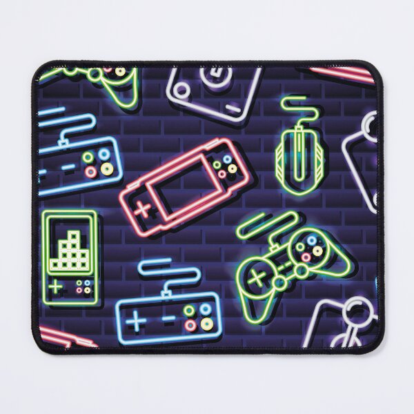 Item preview, gaming pattern neon game console designed and sold by Mauswohn.
