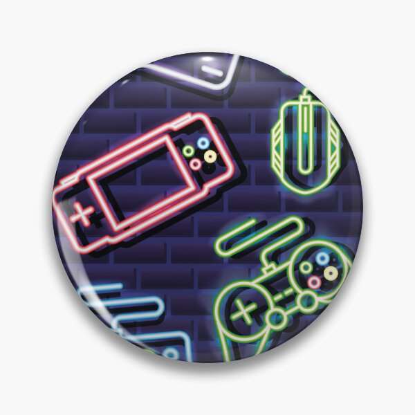 Item preview, gaming pattern neon game console designed and sold by Mauswohn.