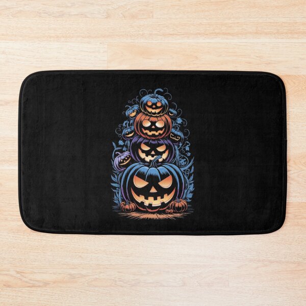 Item preview, Festive Halloween pumpkin adorned with a witch's hat and bats, showcasing a spooky atmosphere for the holiday designed and sold by Reichcorp.