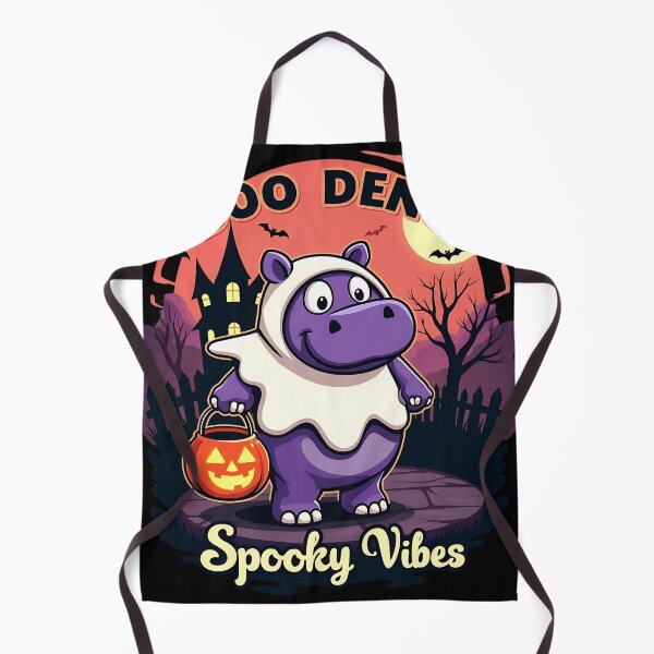 Item preview, "BOO DENG" Hippo's Haunted House – Spooky Vibes Ghost Hippo Halloween T-Shirt designed and sold by AI-volution.