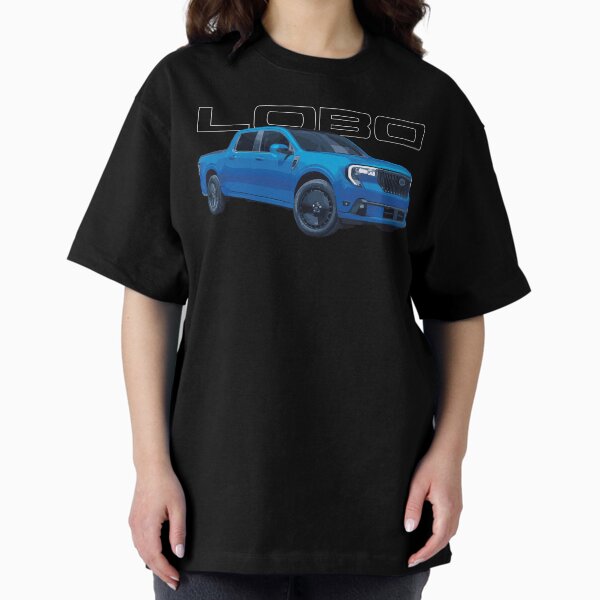 Vista previa del artículo con la obra «Camioneta de calle Velocity Blue Lobo Maverick, cabina regular, camioneta 4x4, camioneta de trabajo azul», diseñado y vendido por cowtownCOWBOY.