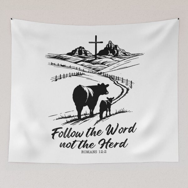 Item preview, Cow Follow the Word Not the Herd Vintage designed and sold by Greenbacks.