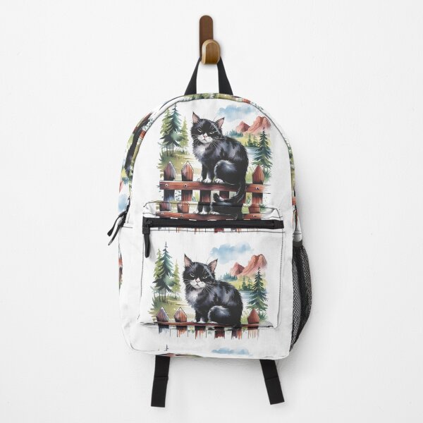 Artikelvorschau, Schwarze Katze Zoning Out in der Natur Kunst Aquarell entworfen und verkauft von Dshoppin.