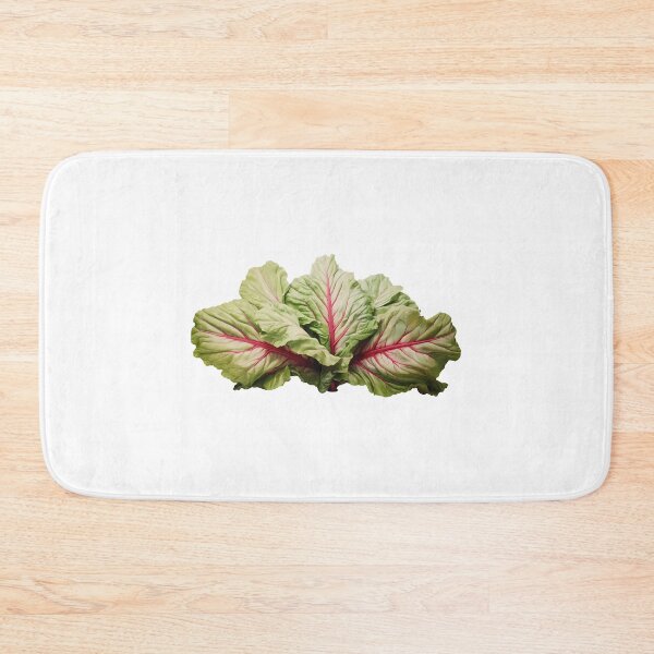 Item preview, Rhubarb leaves realistic cutout light green with ruby veins designed and sold by EmeraldeaArt.