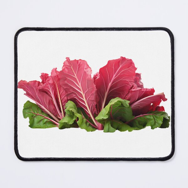 Item preview, Rhubarb leaves realistic cutout ruby leaves with light veins and some green ones designed and sold by EmeraldeaArt.