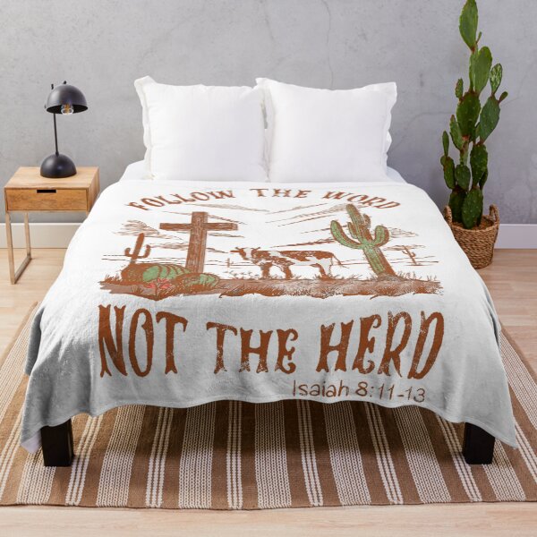 Item preview, Cow Follow the Word Not the Herd Western Cow designed and sold by Greenbacks.