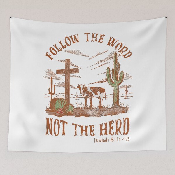 Item preview, Cow Follow the Word Not the Herd Western Cow designed and sold by Greenbacks.