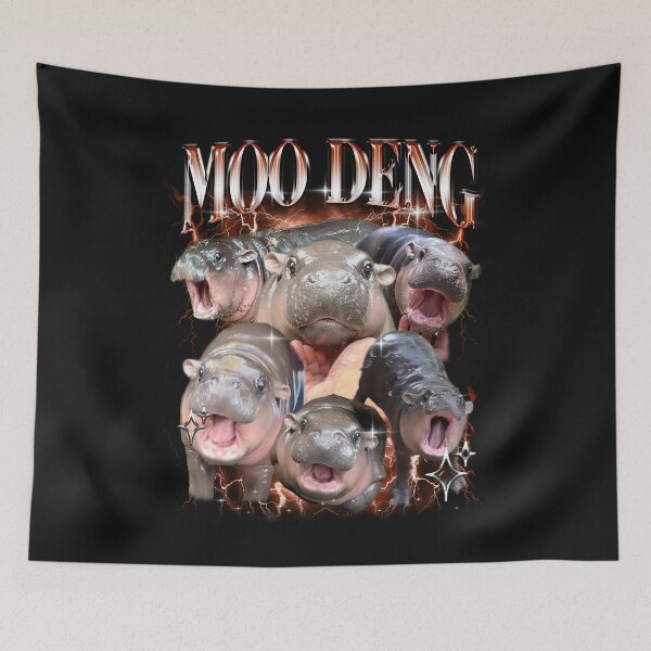 Item preview, Moo Deng Bootleg Rap Shirt | Cute Moo Deng Shirt, Funny Bootleg Tee, Baggy Tshirt, Meme Shirt, designed and sold by EcoFriendlyTee.