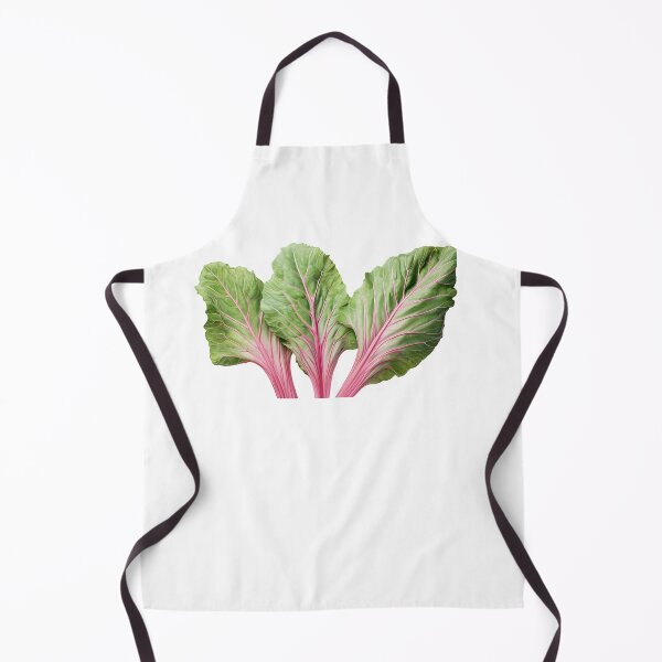 Item preview, Three realistic Rhubarb leaves cutout green leaves with light reddish veins designed and sold by EmeraldeaArt.