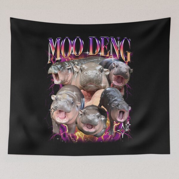 Item preview, Moo Deng Bootleg Rap Shirt | Cute Moo Deng Shirt, Funny Bootleg Tee, Baggy Tshirt, Meme Shirt, designed and sold by EcoFriendlyTee.