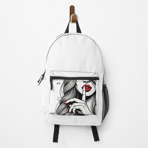 Item preview, Shh Graphic in Black, White & Red designed and sold by All4ROCK.
