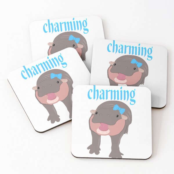Item preview, Baby Hippopotamus charming smile happiness designed and sold by MigWhimsy.