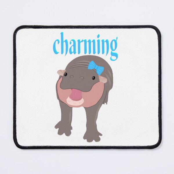 Item preview, Baby Hippopotamus charming smile happiness designed and sold by MigWhimsy.