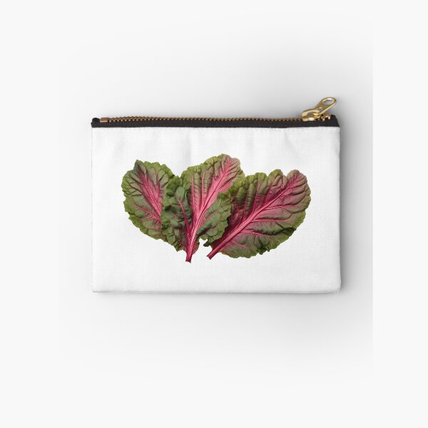 Item preview, Three realistic Dark green Rhubarb leaves with purple veins cutout designed and sold by EmeraldeaArt.