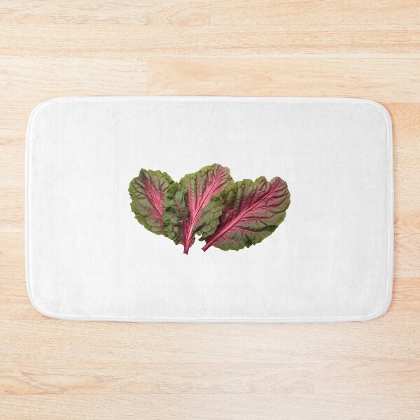 Item preview, Three realistic Dark green Rhubarb leaves with purple veins cutout designed and sold by EmeraldeaArt.