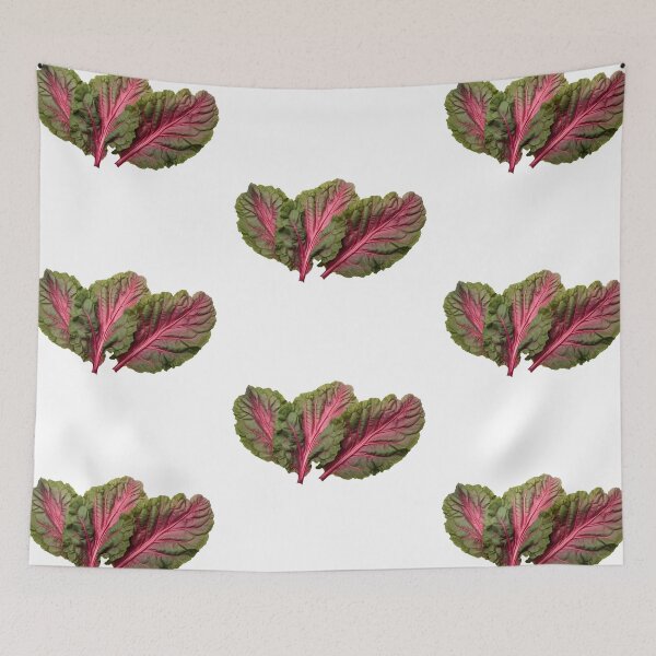 Item preview, Three realistic Dark green Rhubarb leaves with purple veins cutout designed and sold by EmeraldeaArt.