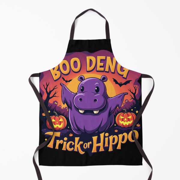 Item preview, "BOO DENG" Hippo's Jack O'Lantern Night – Trick or Hippo Halloween T-Shirt designed and sold by AI-volution.