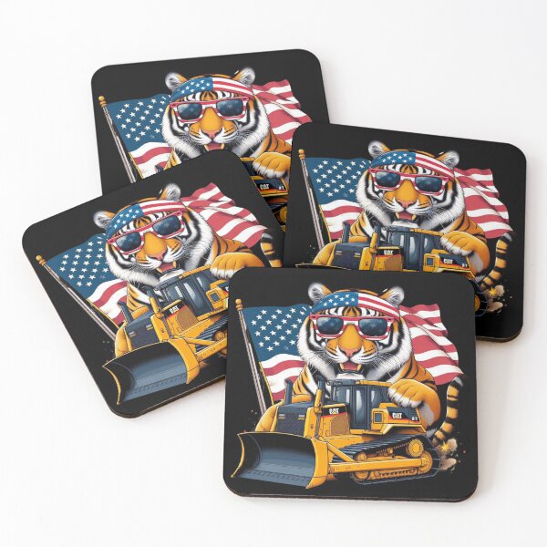 Item preview, The Patriot Tiger on Board a Bulldozer designed and sold by AmigosFurEver.
