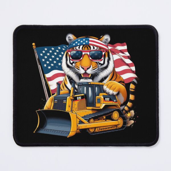 Item preview, The Patriot Tiger on Board a Bulldozer designed and sold by AmigosFurEver.