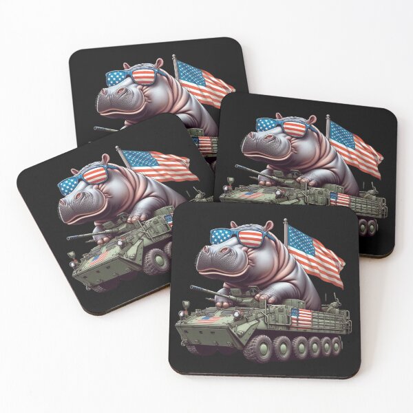 Item preview, The Military Hippo in an Armored Vehicle designed and sold by AmigoVerse.