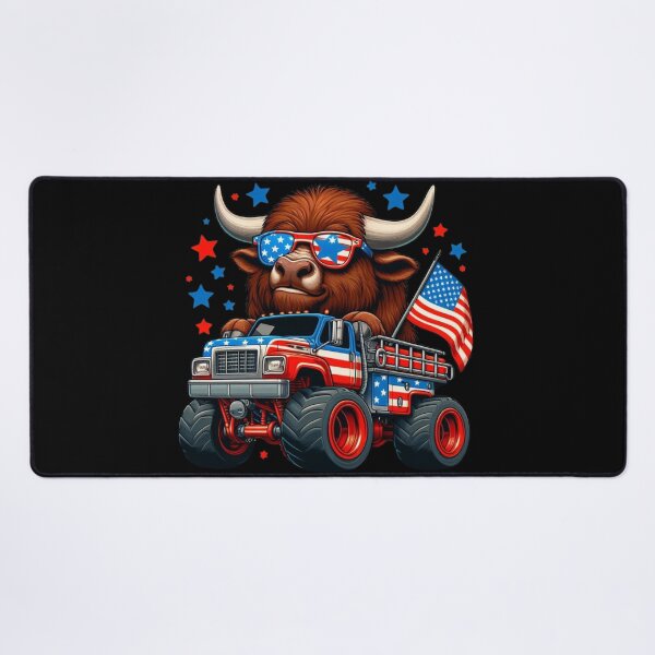 Item preview, The Bison in Patriotic Monster Truck designed and sold by AmigosFurEver.