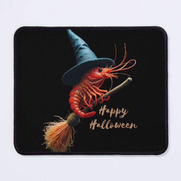 Item preview, Shrimp In A Witch's Hat On A Broomstick designed and sold by JustCrazyPigeon.