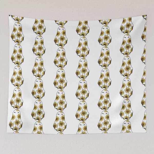 Item preview, Ghost with Sunflower Pattern - Yellow designed and sold by MrsCreative1.