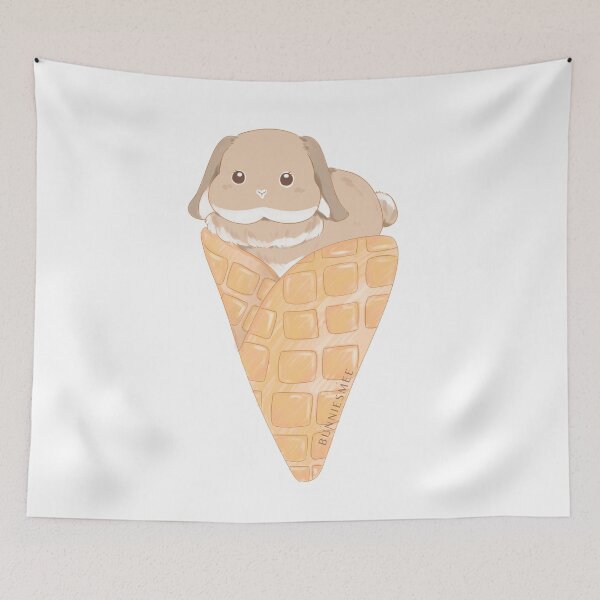 Item preview, Ice Cream Cone | Bailey the Holland Lop Cream Rabbit | Bunniesmee T-Shirt designed and sold by bunniesmee.