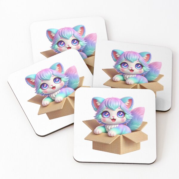 Item preview, Rainbow Kitty,Rainbow cat in a gift box designed and sold by chayanin24.