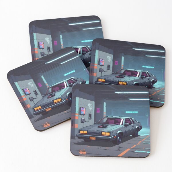Item preview, Pixel Art Cyberpunk Vintage Car designed and sold by papi1998.