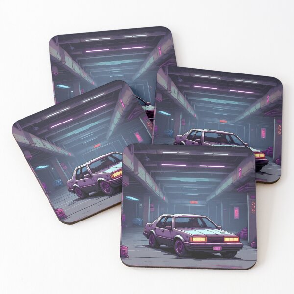 Item preview, Pixel Art Cyberpunk Vintage Car designed and sold by papi1998.