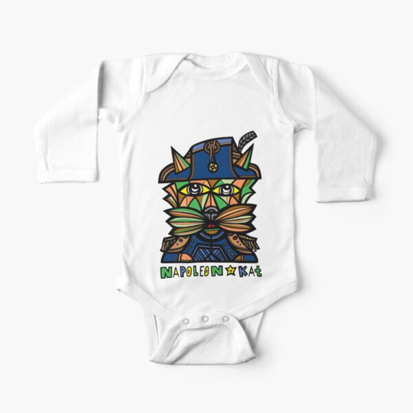 "Napoleon Kat" Long Sleeve Baby One-Piece