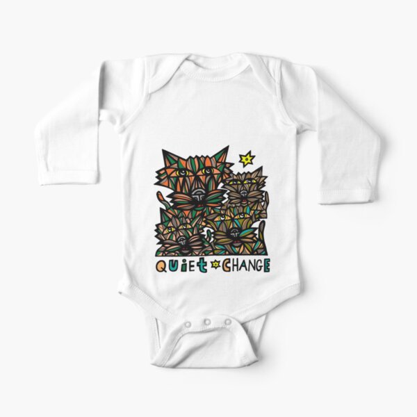 "Quiet Change" Long Sleeve Baby One-Piece